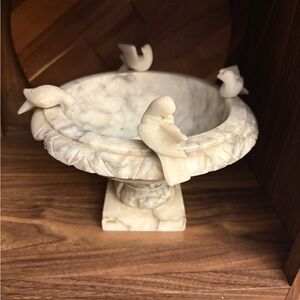 Italian Alabaster Bird Bath